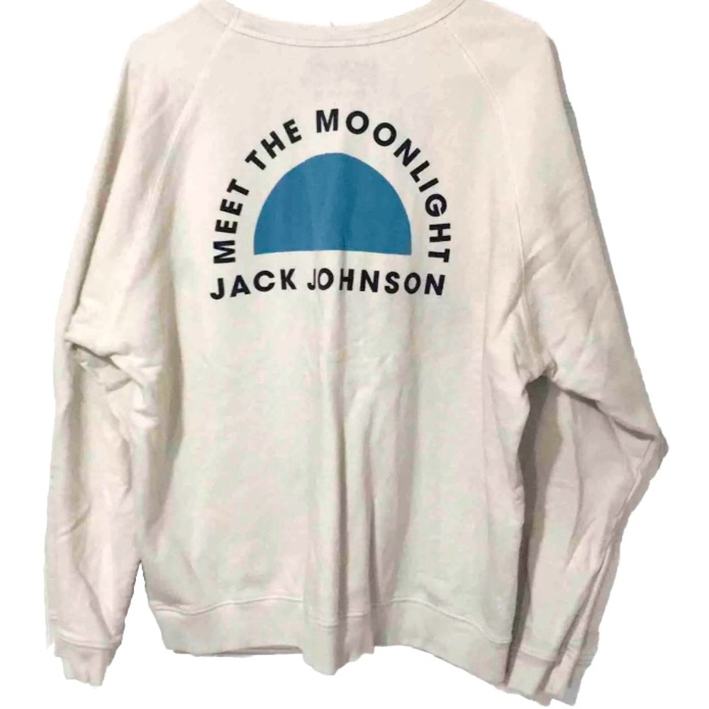 Jack Johnson Meet The Moonlight Crewneck Sweatshirt Mens 2XL 100% Organic Cotton